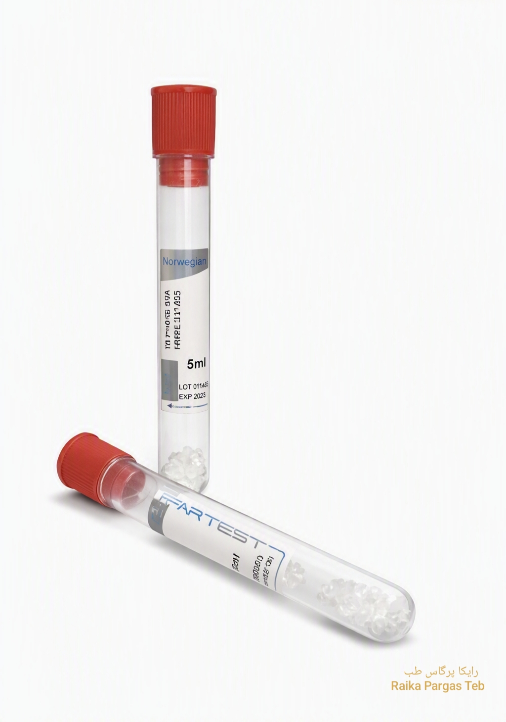 لوله کلات گرانول دار غیروکیوم 100*13 Granule Clot Activator 5ml فرزانه آرمان