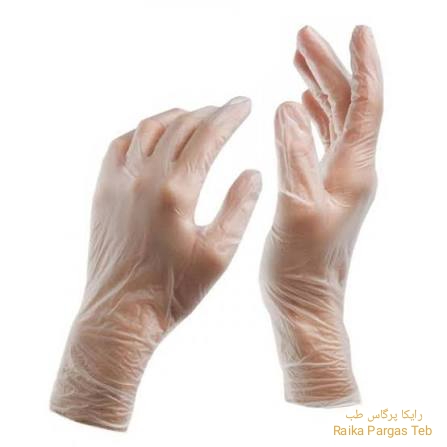 دستکش وینیل بسته ی 100 عددی